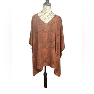 Caramel Snake Print Oversized Tunic